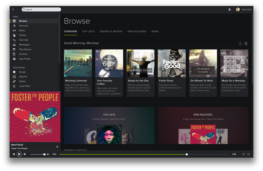 Spotify desktop v0.8.8 downloads
